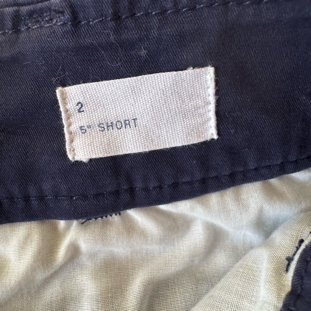 GAP Gap for Good Navy Chino Shorts Size 2 Mid Rise Cotton Stretch 5” Short - Picture 7 of 11
